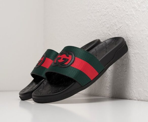 Сланцы Gucci black textile