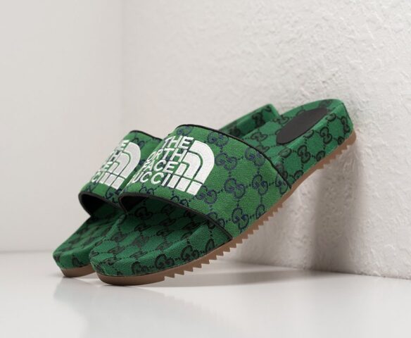 Сланцы Gucci x The North Face green