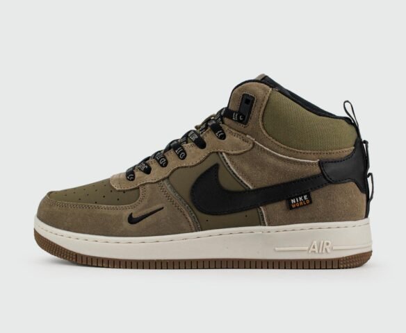 Зимние Nike Air Force 1 Mid Olive / Brown