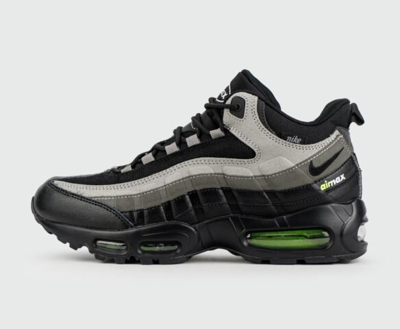 Зимние Nike Air Max 95 Grey Black / Green Зимние Nike Air Max 95 Grey Black / Green
