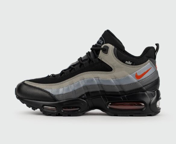 Зимние Nike Air Max 95 Grey Black / Red Зимние Nike Air Max 95 Grey Black / Red