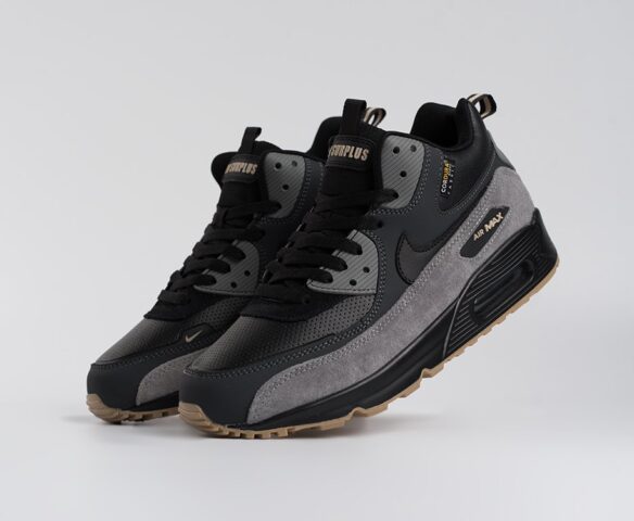 Зимние Nike Air Max 90 black-grey