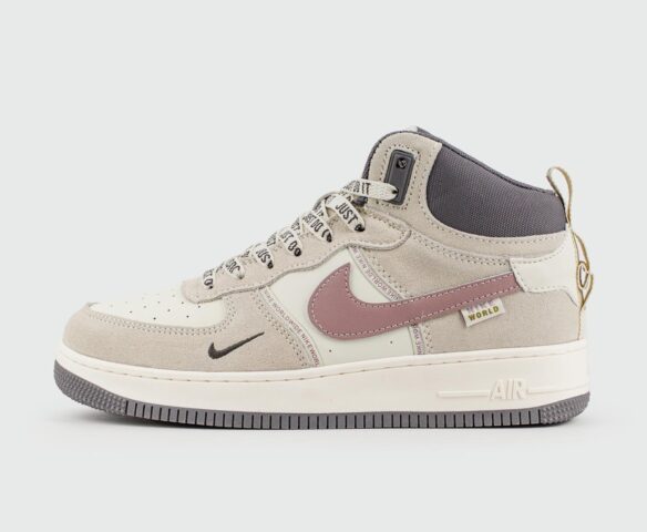 Nike Air Force 1 Mid Grey / Wh. with Fur Wmns Nike Air Force 1 Mid Grey / Wh. with Fur Wmns